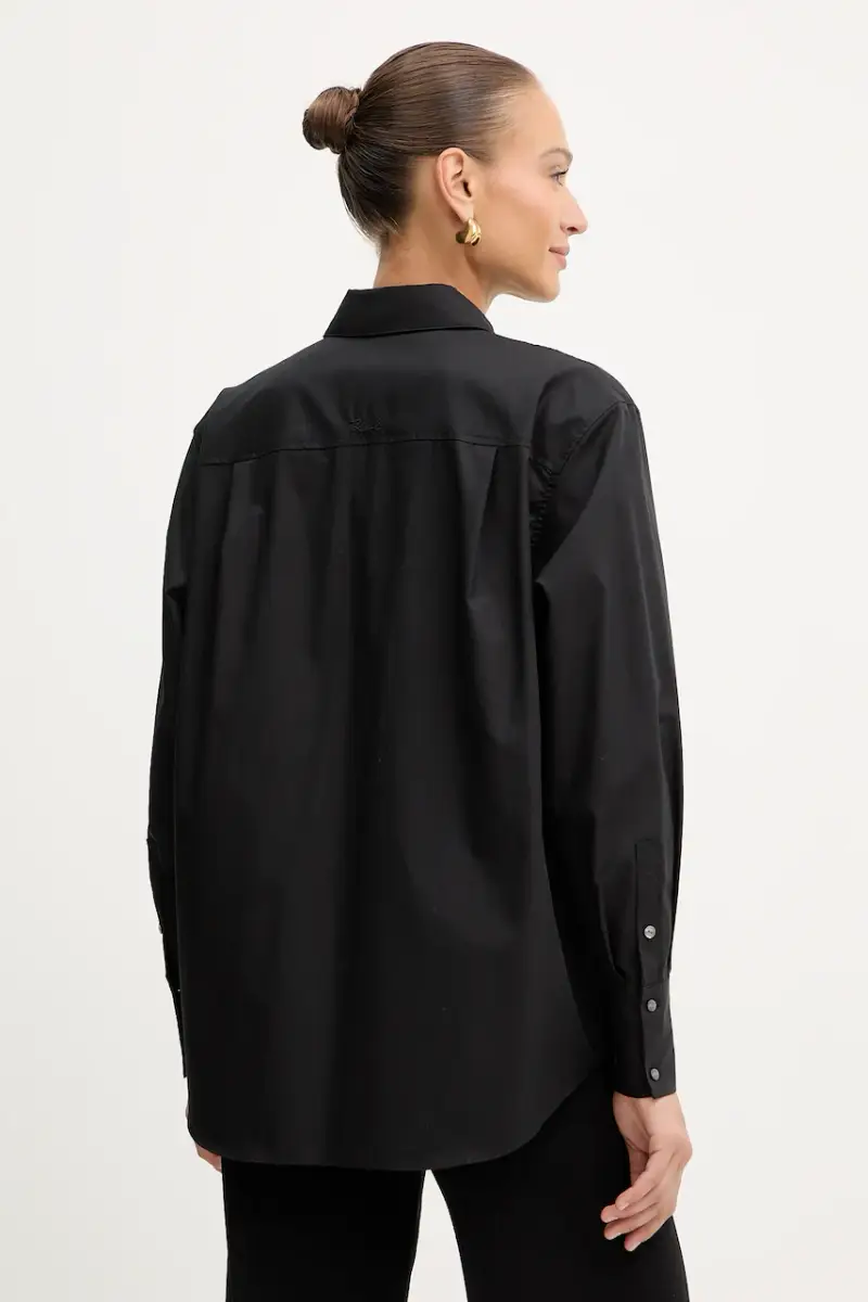 camicia donna colore nero A4W11014 miniatura 3