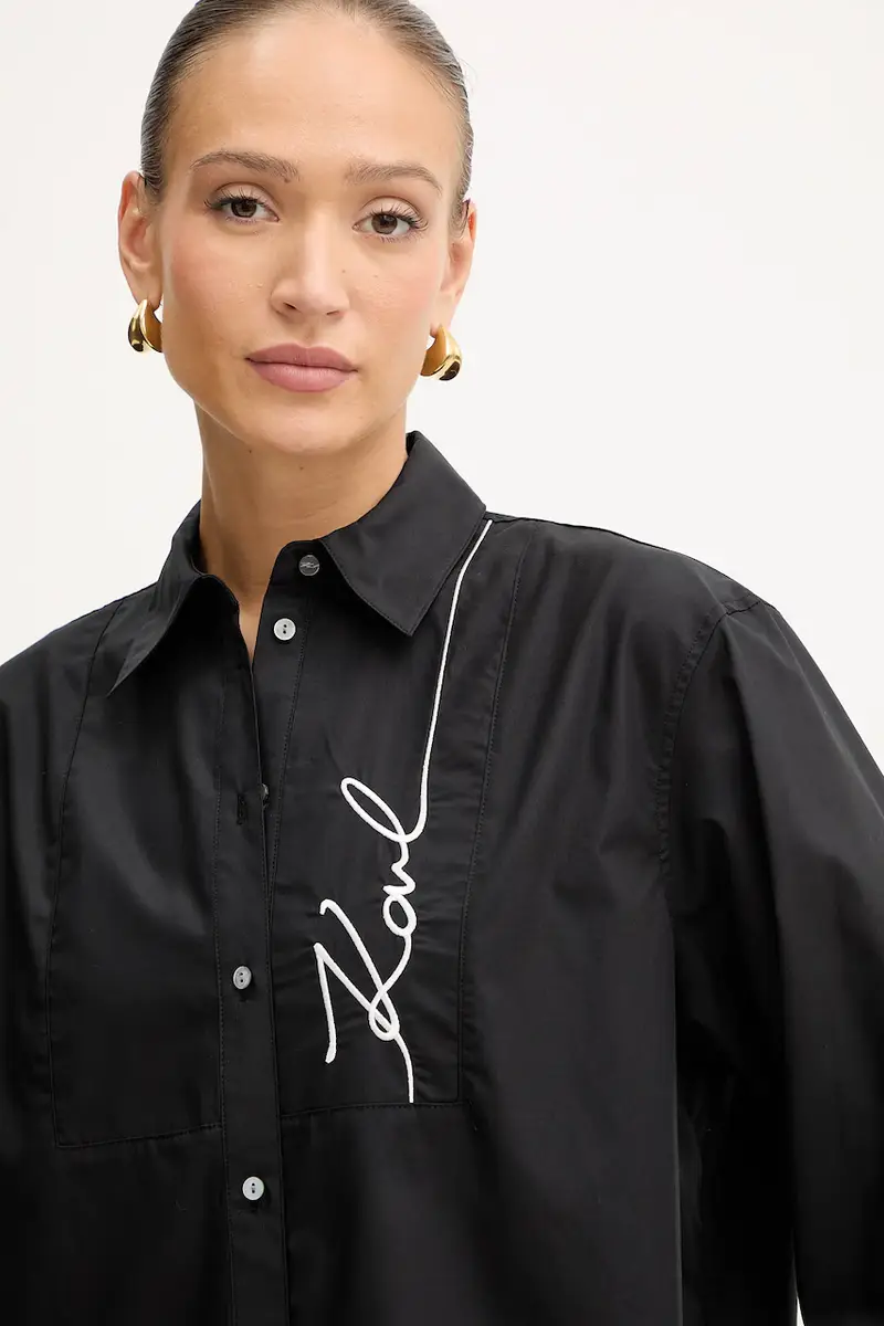 camicia donna colore nero A4W11014 miniatura 4