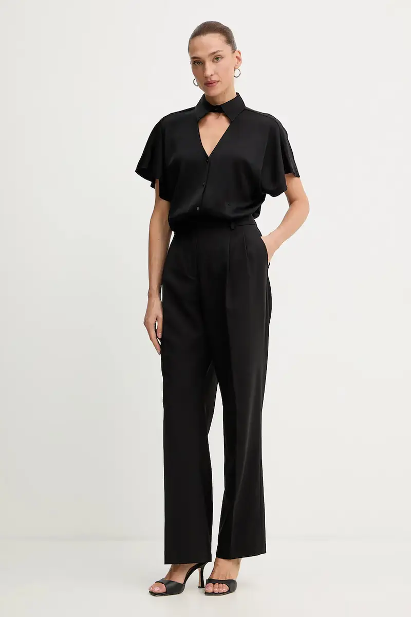 camicia donna colore nero A4W11040 miniatura 2