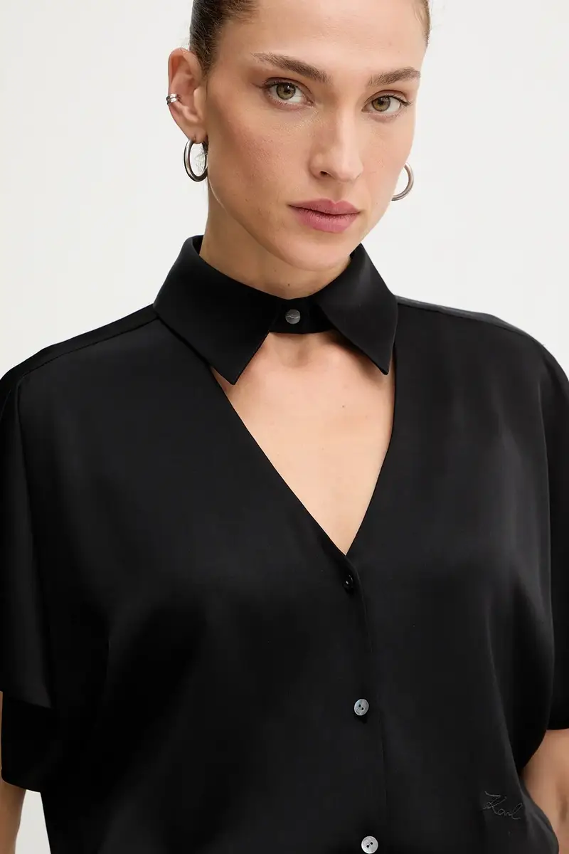 camicia donna colore nero A4W11040 miniatura 4