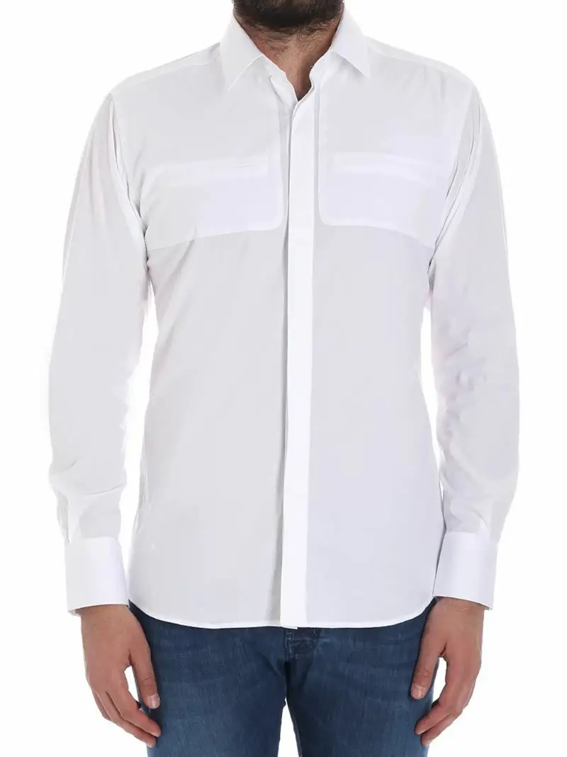 Camicia in cotone bianco