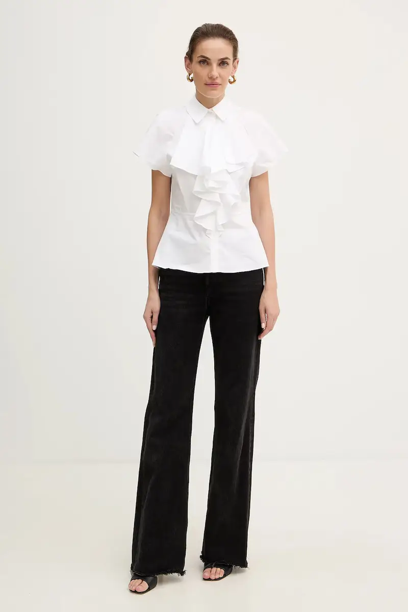 camicia in cotone Bianco miniatura 2