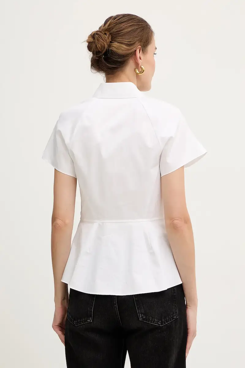 camicia in cotone Bianco miniatura 3