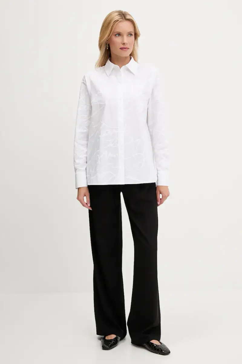 camicia in cotone donna colore bianco A3W11021 miniatura 2