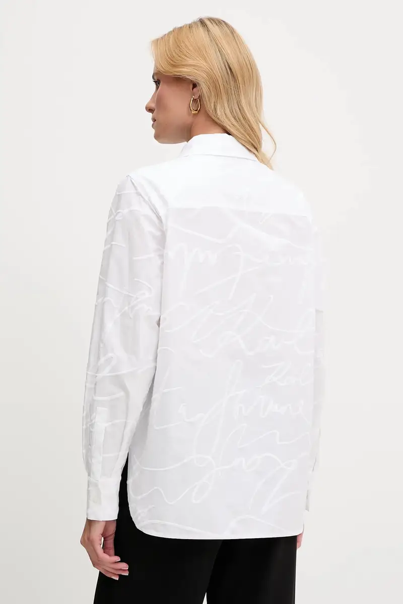 camicia in cotone donna colore bianco A3W11021 miniatura 3