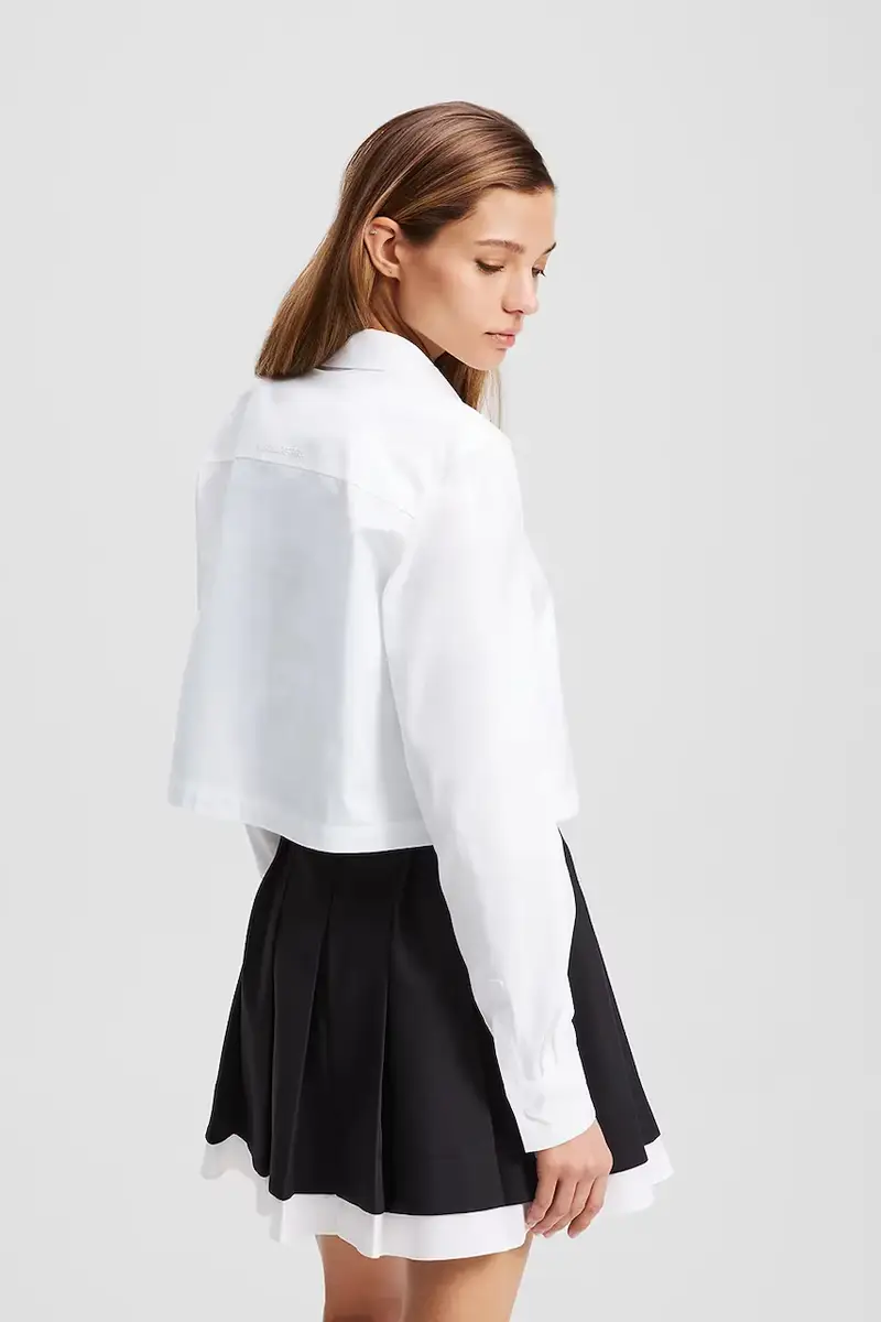 camicia in cotone donna colore bianco A3W11030 miniatura 2