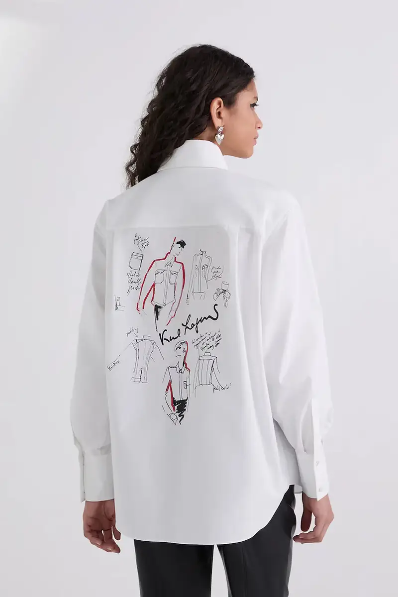 camicia in cotone donna colore bianco A3W11040