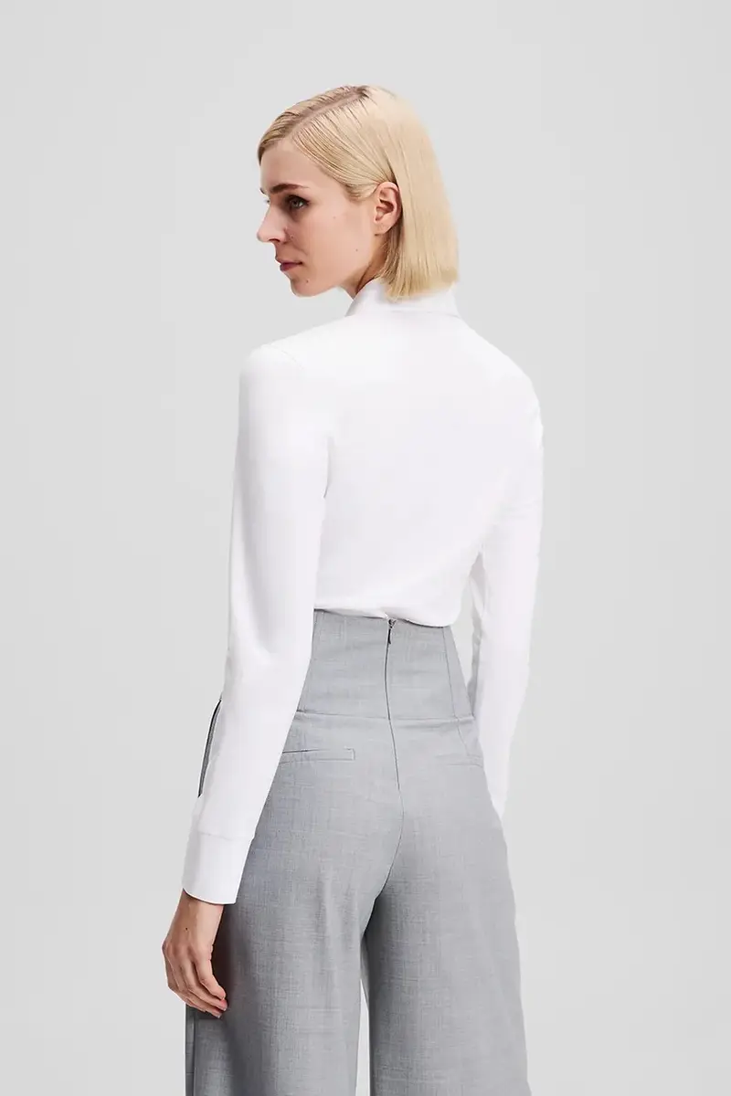 camicia in cotone donna colore bianco A3W17103 miniatura 2