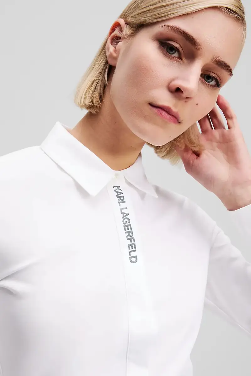 camicia in cotone donna colore bianco A3W17103 miniatura 3