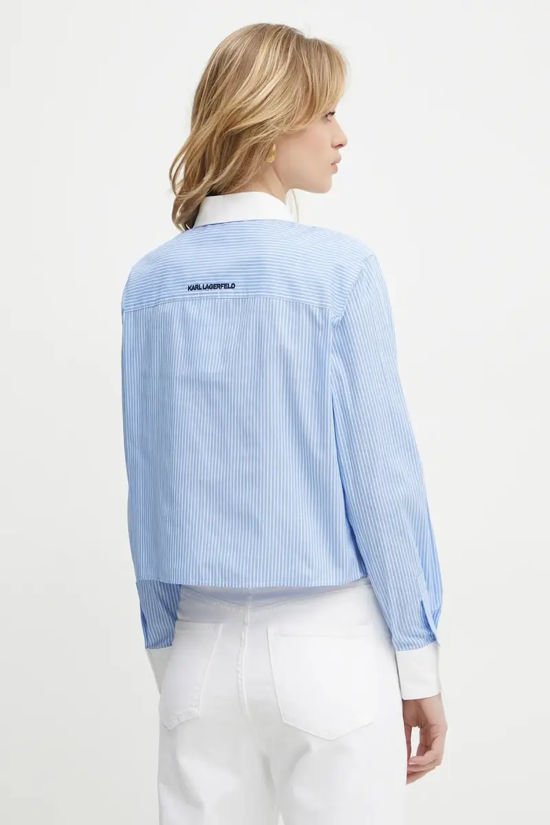 camicia in cotone donna colore blu A1W11037 miniatura 3