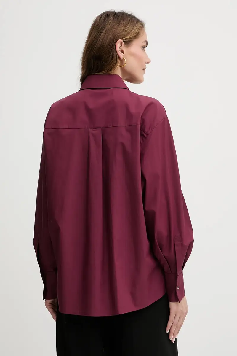 camicia in cotone donna colore granata A4W11022 miniatura 3