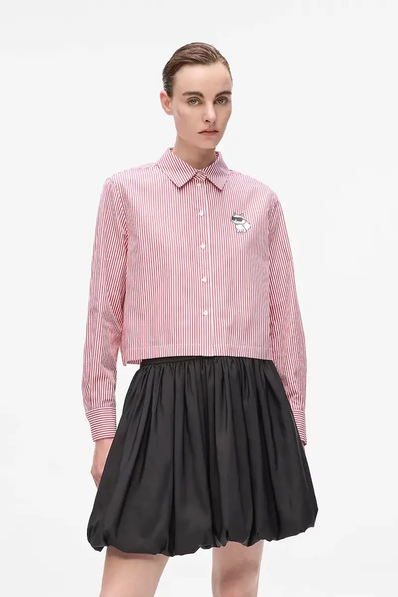 camicia in cotone donna colore rosso A4W11032