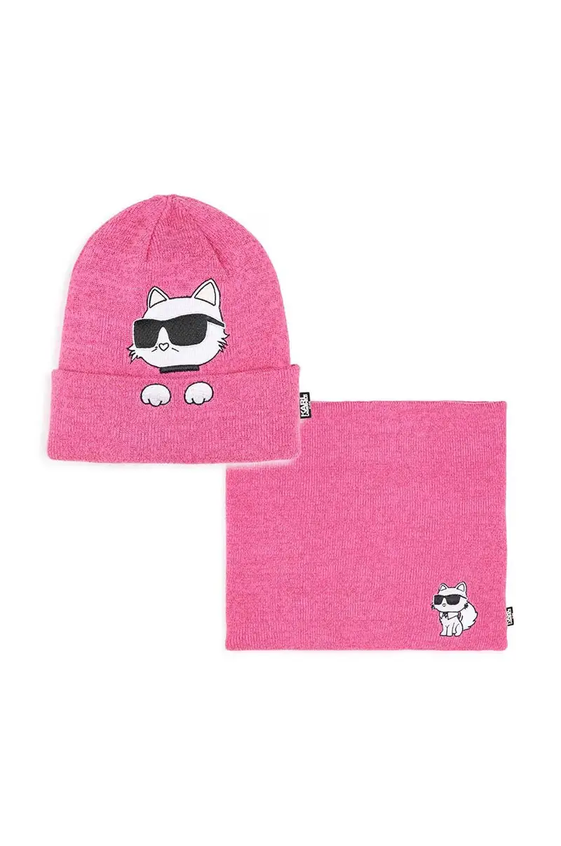 cappello e sciarpa bambini Rosa