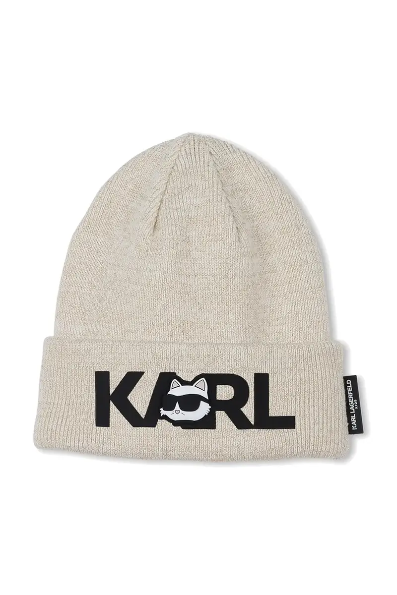 cappello e sciarpa in cotone per bambini colore beige Z31013 miniatura 2