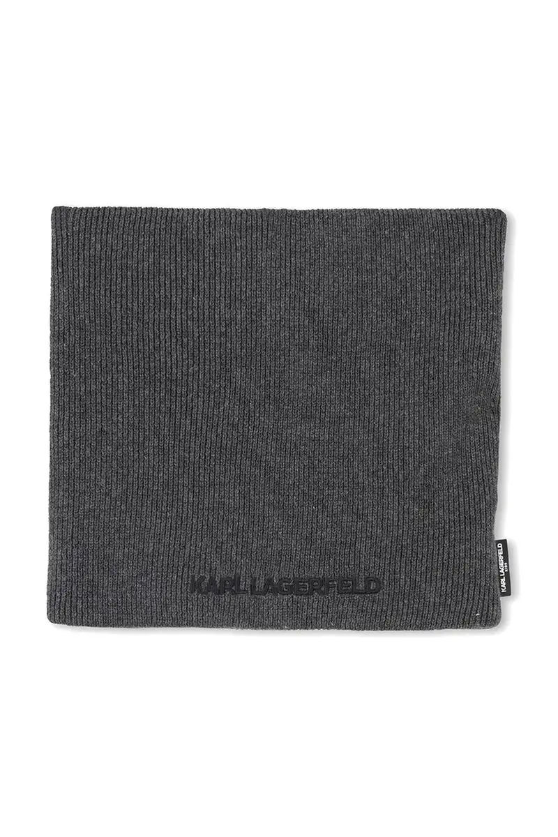 cappello e sciarpa in cotone per bambini colore grigio Z31031 miniatura 5