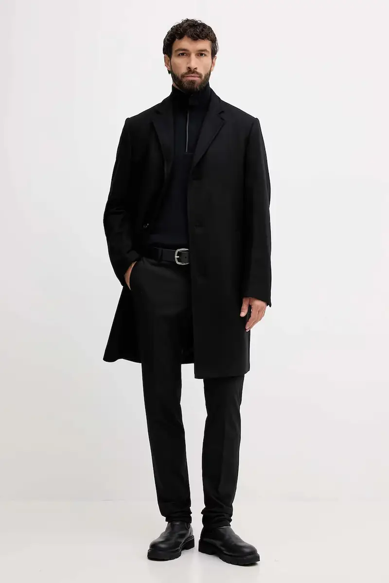 cappotto con aggiunta di lana colore nero 554750.455730 miniatura 2