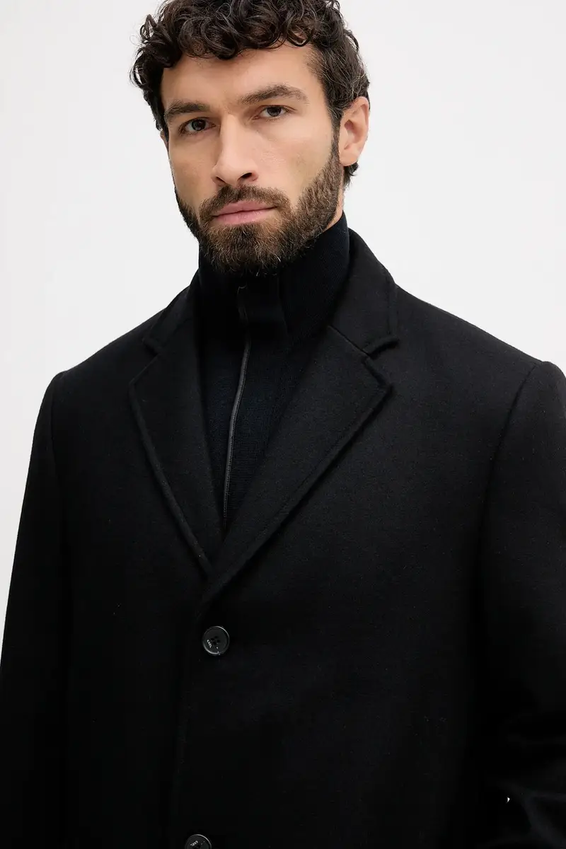 cappotto con aggiunta di lana colore nero 554750.455730 miniatura 4