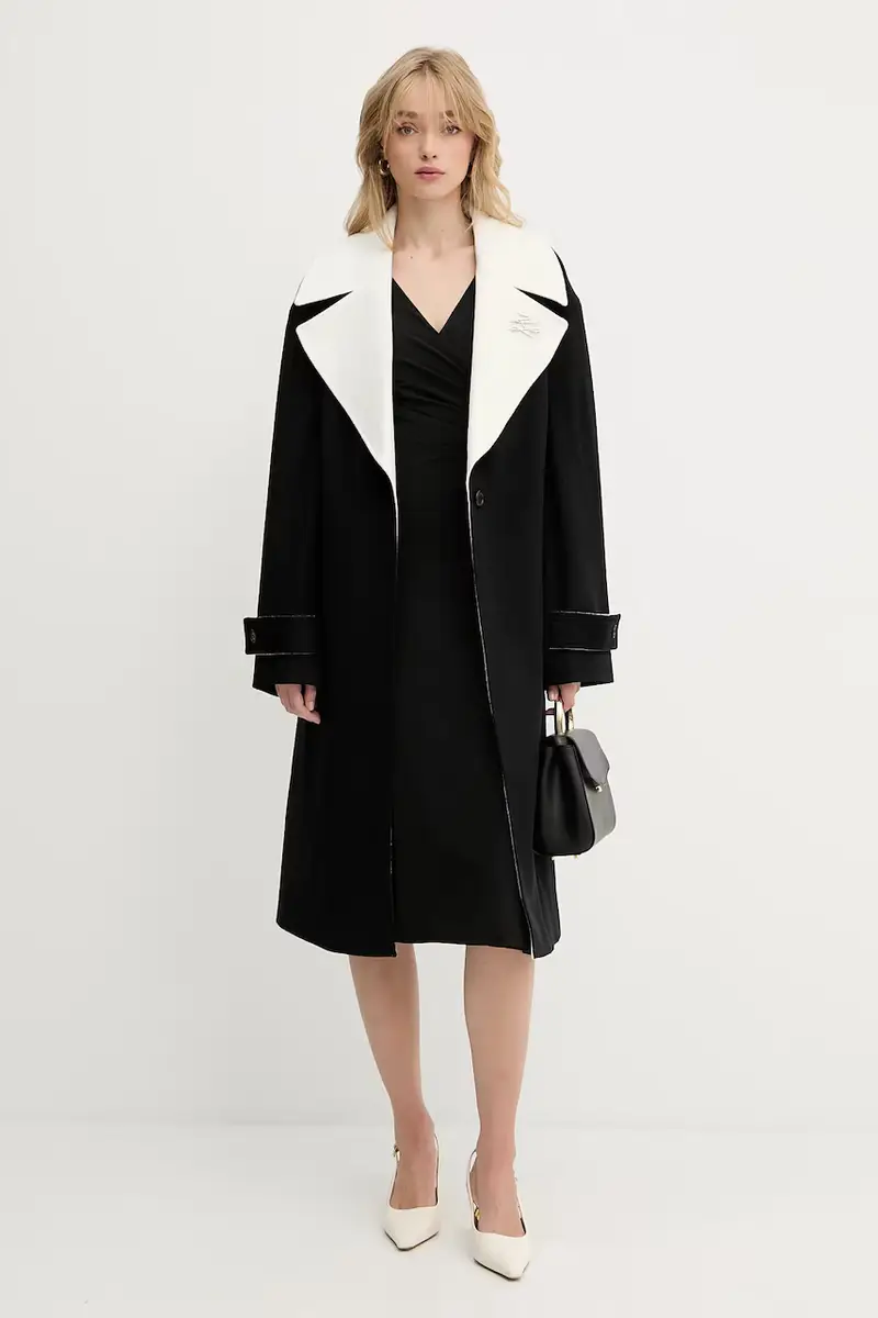 cappotto in lana donna colore nero A3W15010 miniatura 2