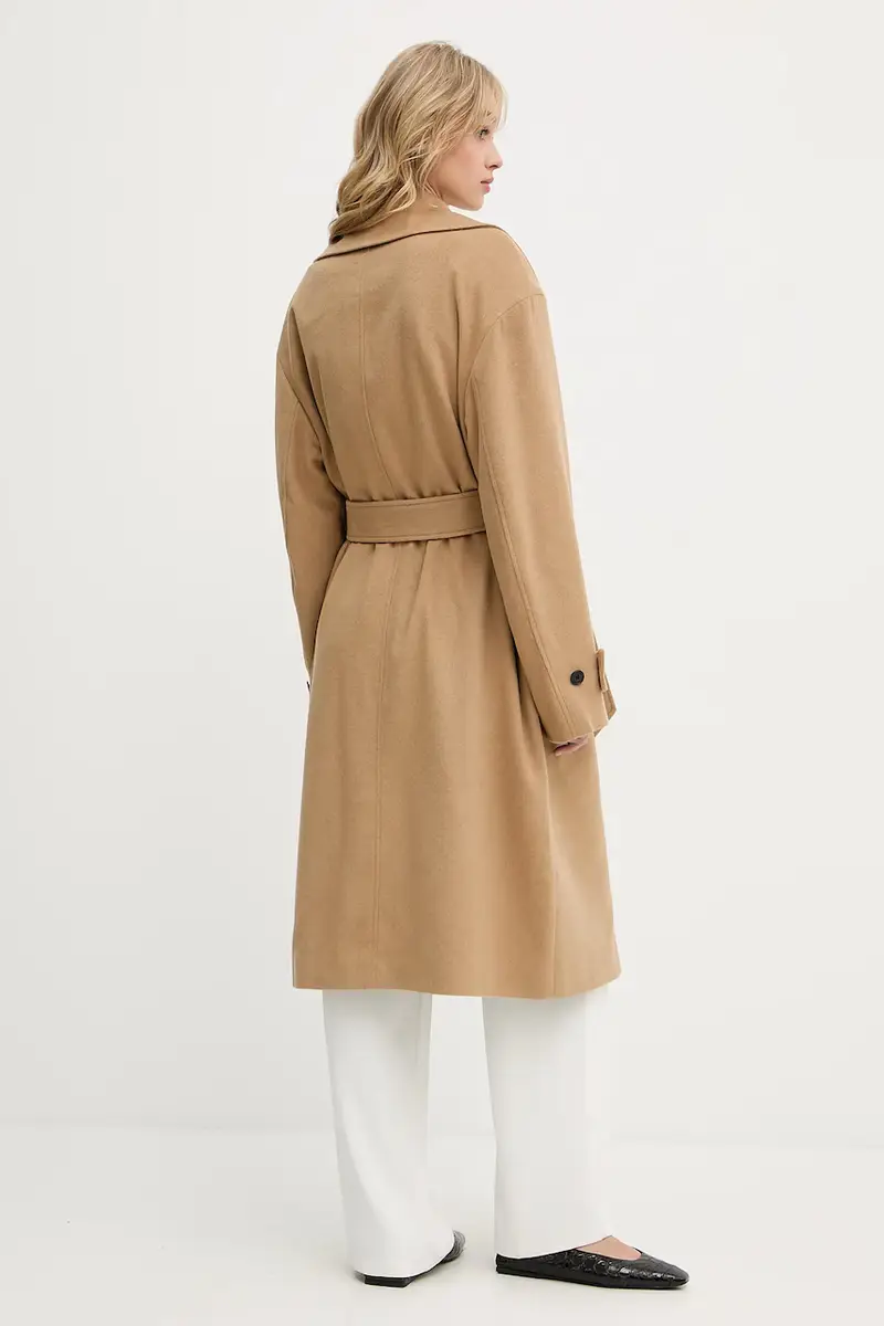 cappotto in lana donna colore verde A3W15010 miniatura 3