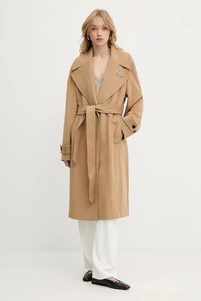 cappotto in lana donna colore verde A3W15010