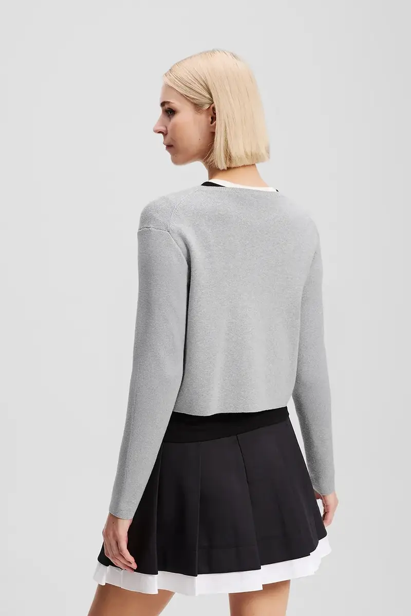 Karl Lagerfeld Cardigan Donna Grigio 3137770 miniatura 2