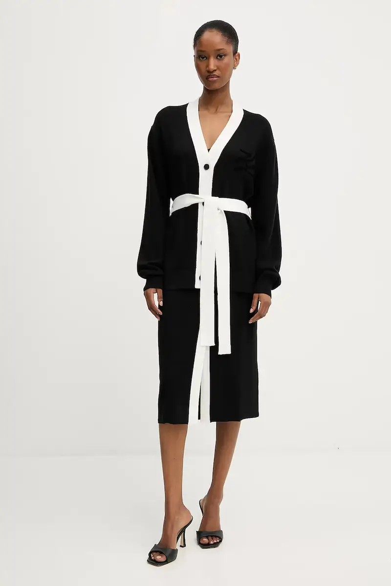 Karl Lagerfeld Cardigan Donna Nero 2985324 miniatura 2