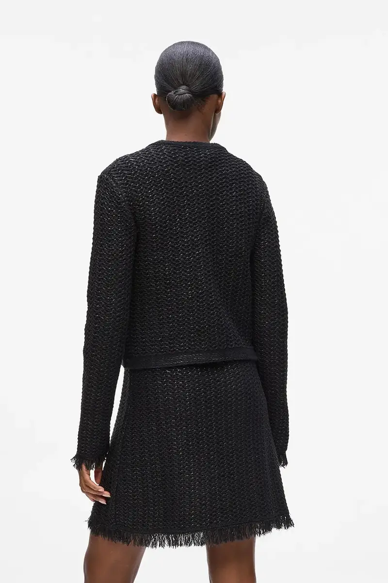 Karl Lagerfeld Cardigan Donna Nero 3776783 miniatura 2