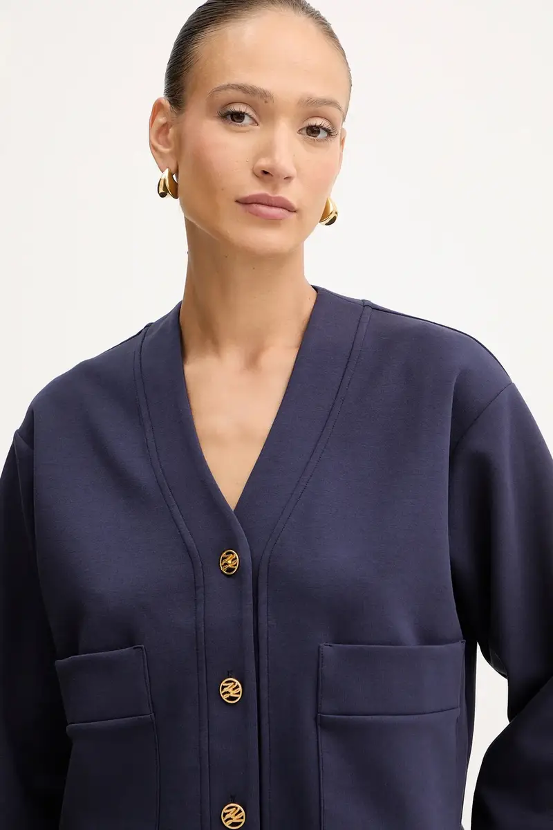 Karl Lagerfeld Cardigan Donna Blu 3595968 miniatura 4