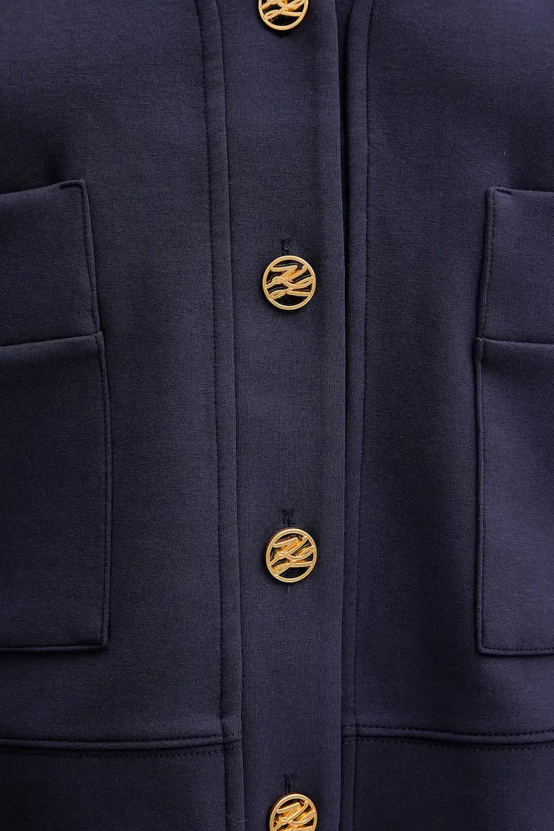 Karl Lagerfeld Cardigan Donna Blu 3595968 miniatura 5