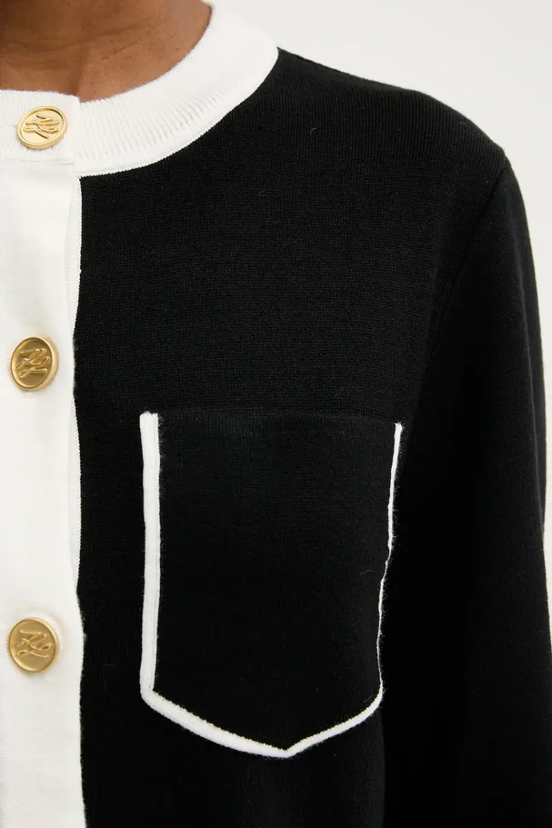 Karl Lagerfeld Cardigan Donna Nero 2985312 miniatura 5