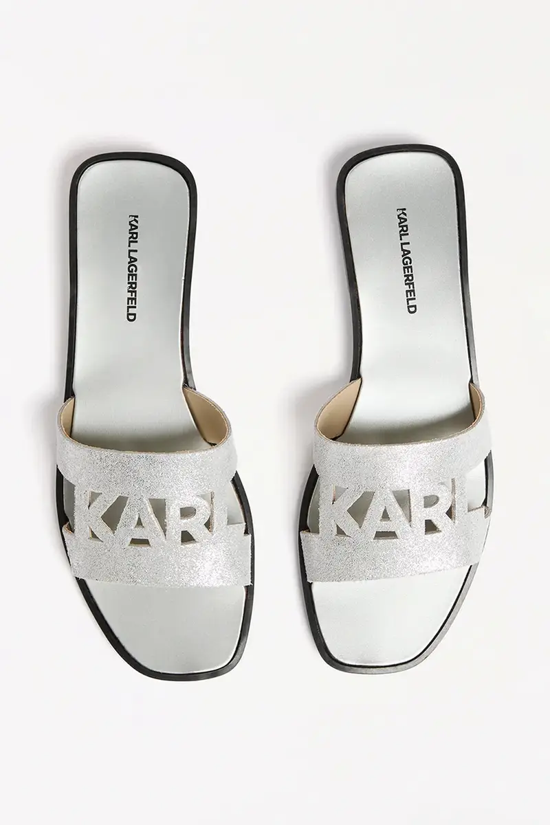 ciabatte slide in camoscio SKOOT II donna colore argento KL80402 miniatura 4