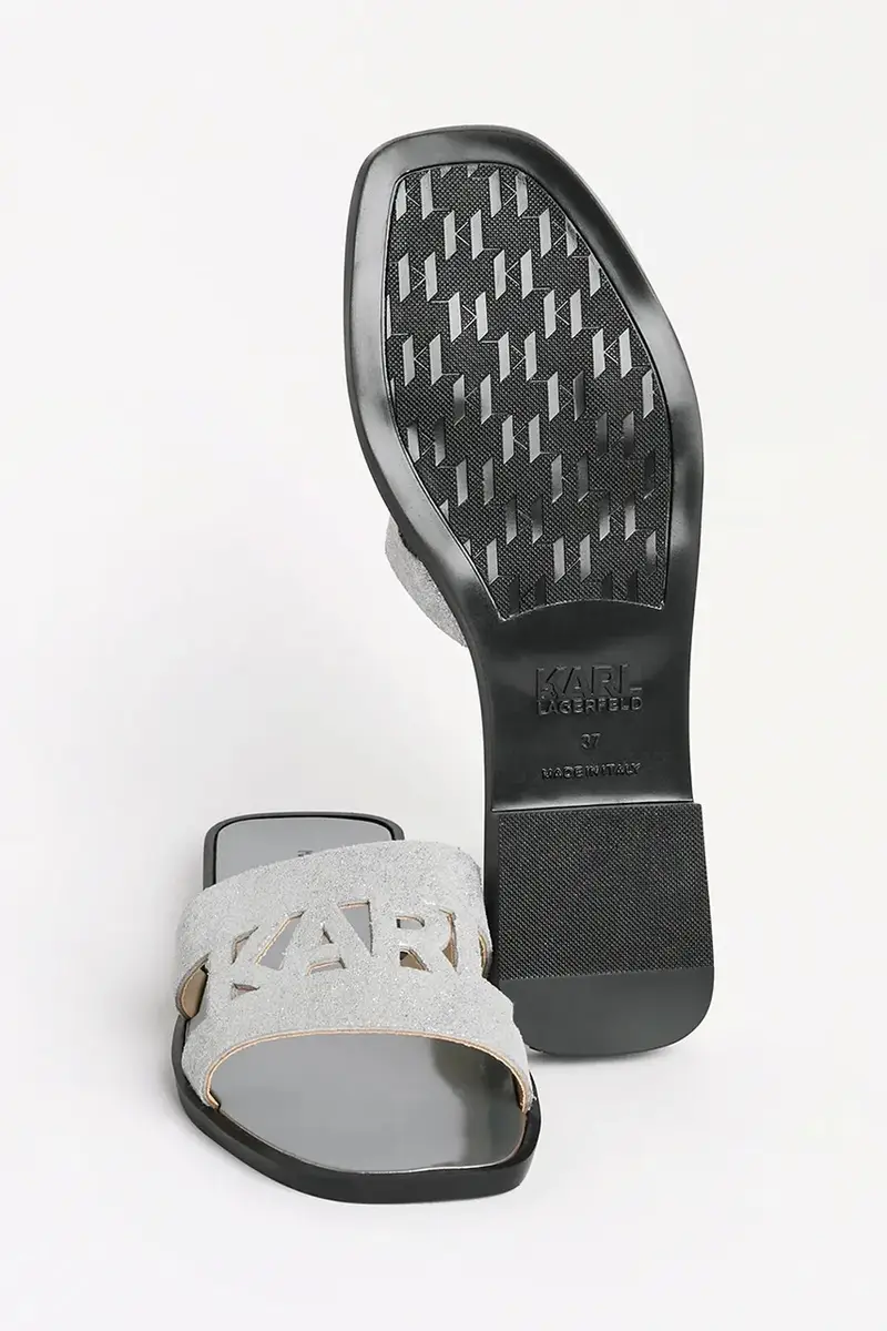 ciabatte slide in camoscio SKOOT II donna colore argento KL80402 miniatura 5