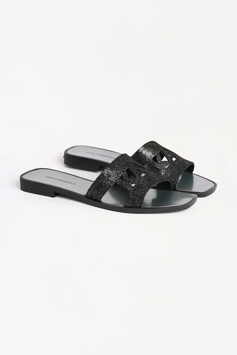 ciabatte slide in camoscio SKOOT II donna colore nero KL80402 miniatura 2