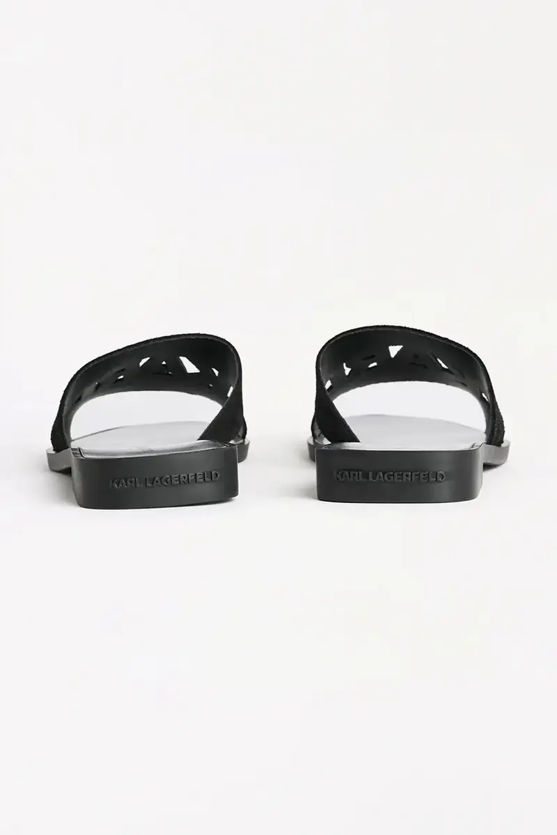 ciabatte slide in camoscio SKOOT II donna colore nero KL80402 miniatura 3