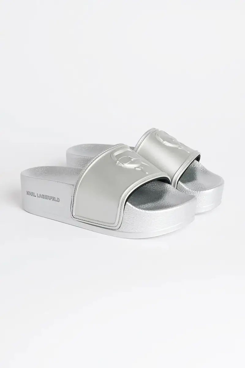 ciabatte slide KONDO MAXI donna colore argento KL80819M miniatura 2