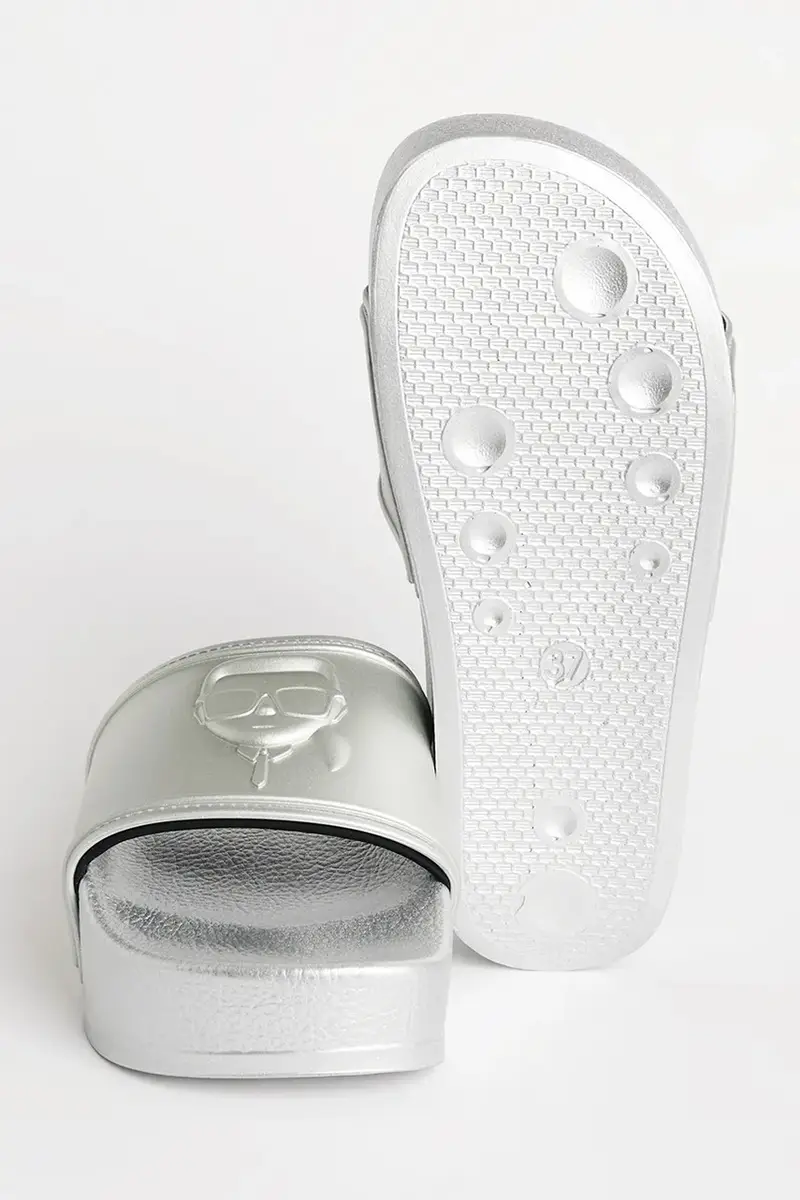 ciabatte slide KONDO MAXI donna colore argento KL80819M miniatura 5