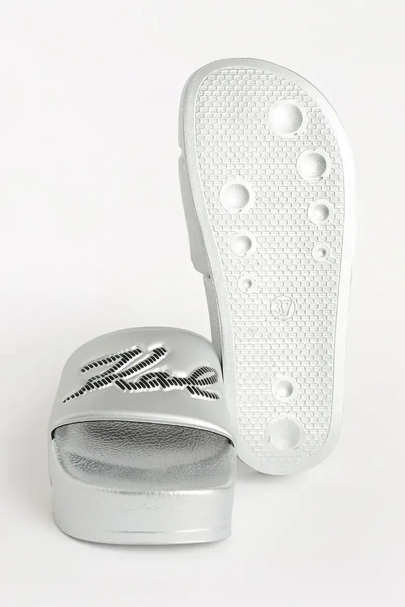 ciabatte slide KONDO MAXI donna colore argento KL80872 miniatura 5