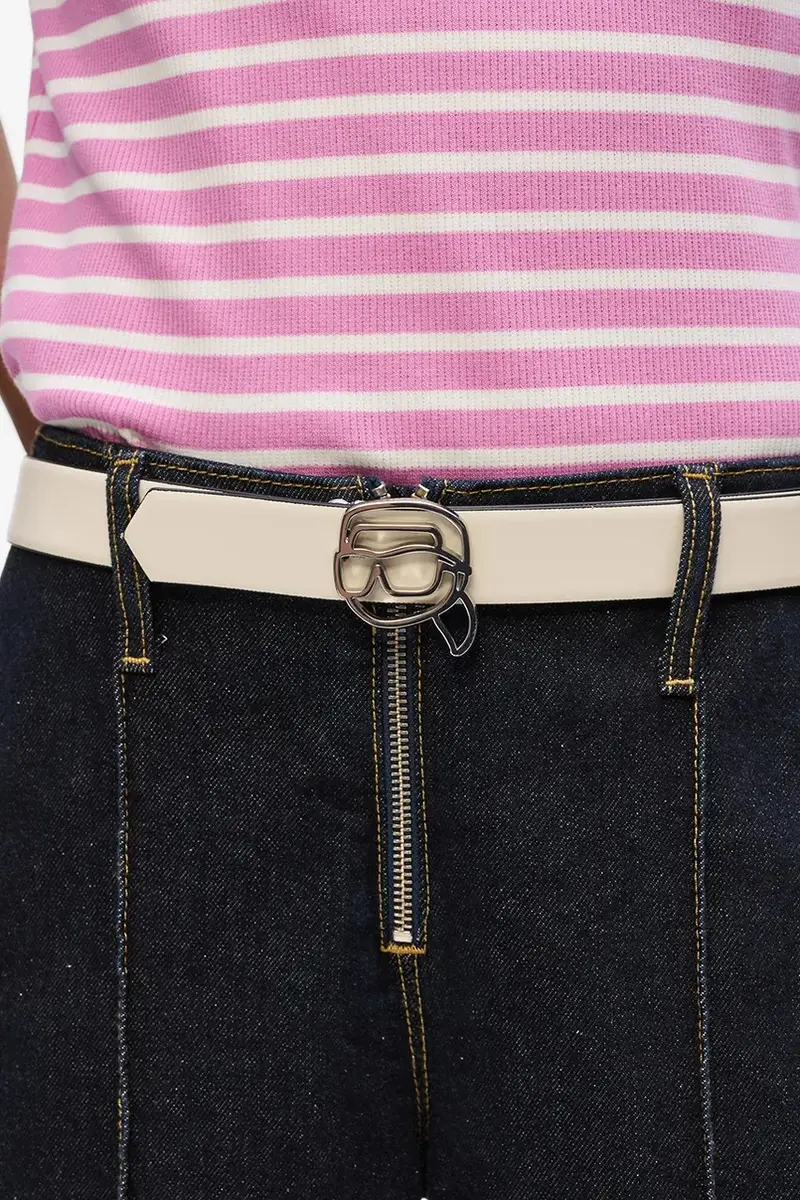 cintura in pelle bilaterale donna colore beige A4W33048 miniatura 5