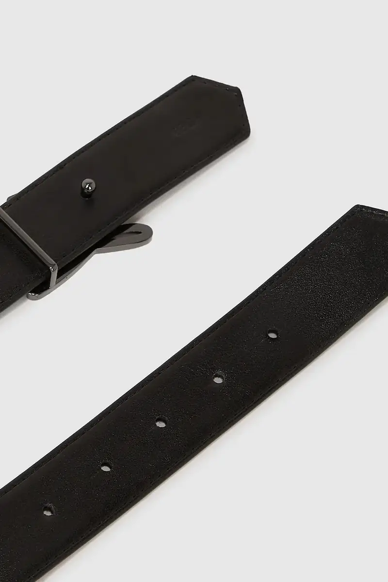 cintura in pelle bilaterale donna colore nero A4W33023 miniatura 4