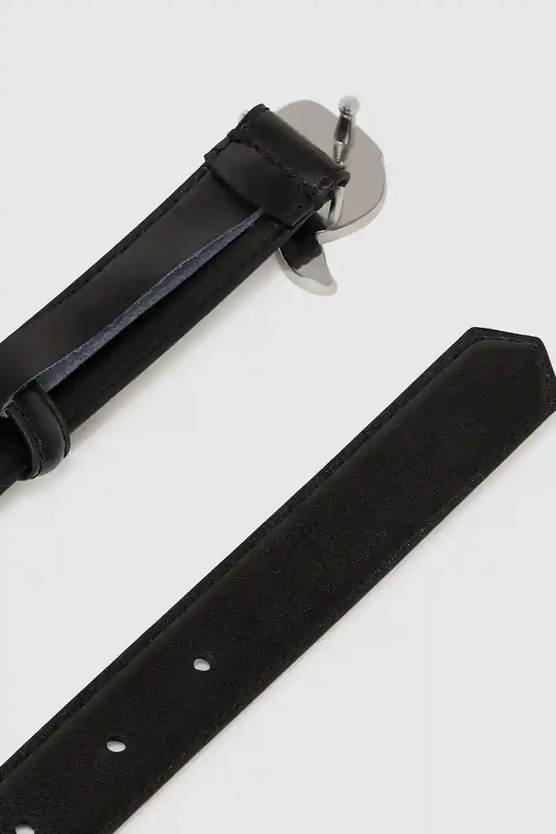 cintura in pelle donna colore nero A4W33046 miniatura 4