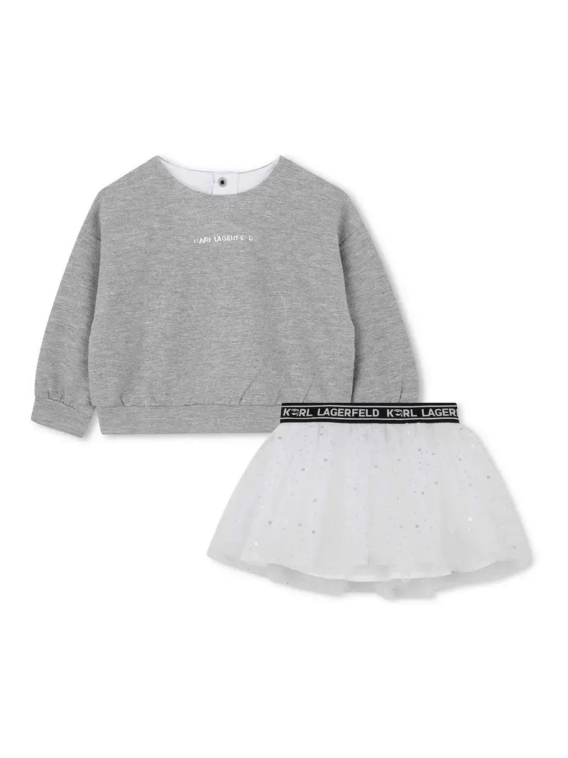 Completo 2 Pezzi Con Logo Grigio