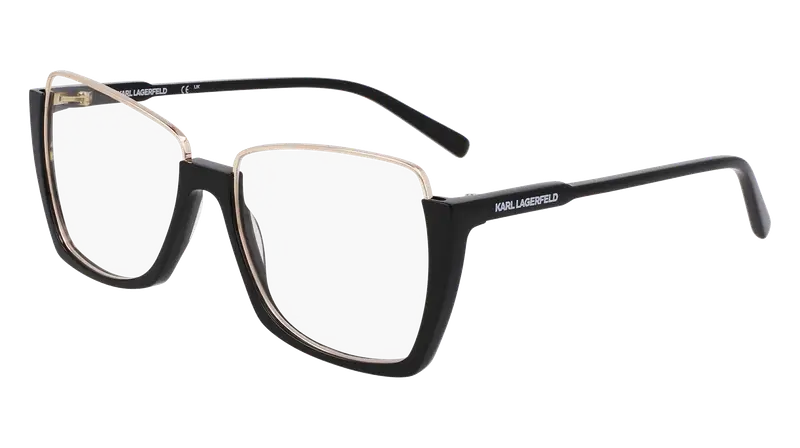 Karl Lagerfeld Donna KL355 001 Montature da vista Metallo Nero  Squadrata Normale Normale