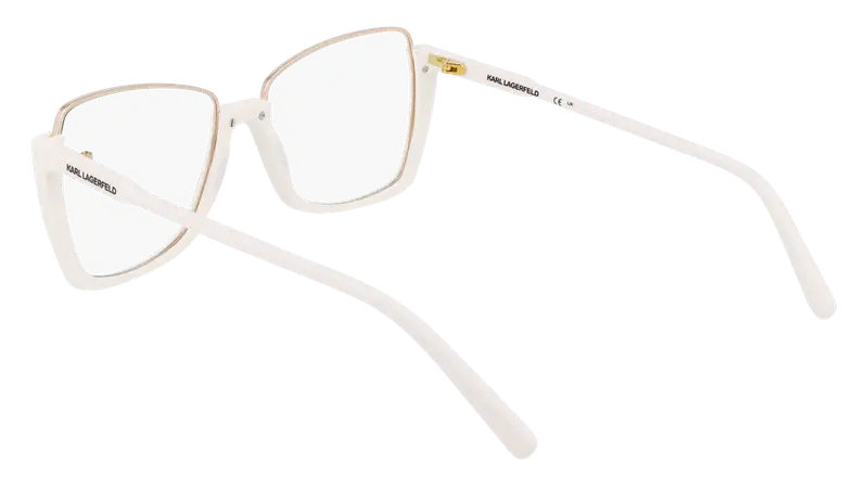 Karl Lagerfeld Donna KL355 105 Montature da vista Metallo Bianco Squadrata Normale Normale miniatura 2