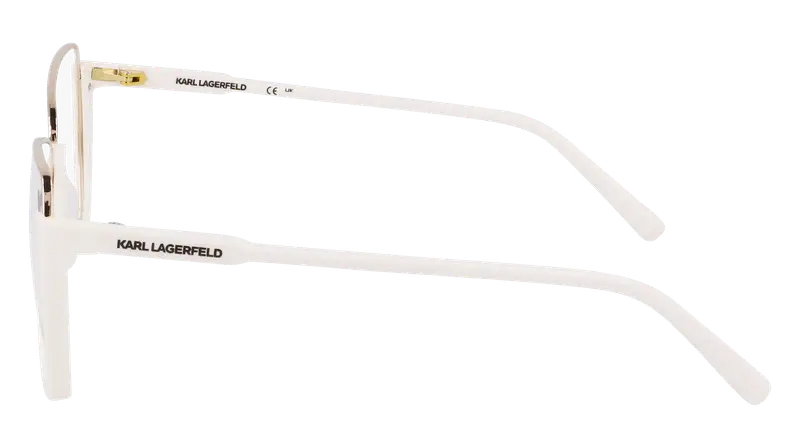 Karl Lagerfeld Donna KL355 105 Montature da vista Metallo Bianco Squadrata Normale Normale miniatura 3