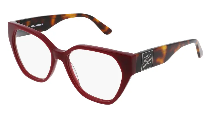 Donna KL6053 604 Montature da vista Acetato Bordeaux Squadrata Normale Normale