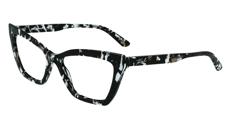 Karl Lagerfeld Donna KL6063 007 Montature da vista Acetato Nero  Cat Eye Normale Fotocromatiche