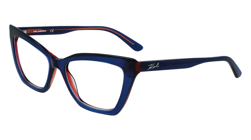 Karl Lagerfeld Donna KL6063 403 Montature da vista Acetato Blu  Cat Eye Fotocromatiche Fotocromatiche