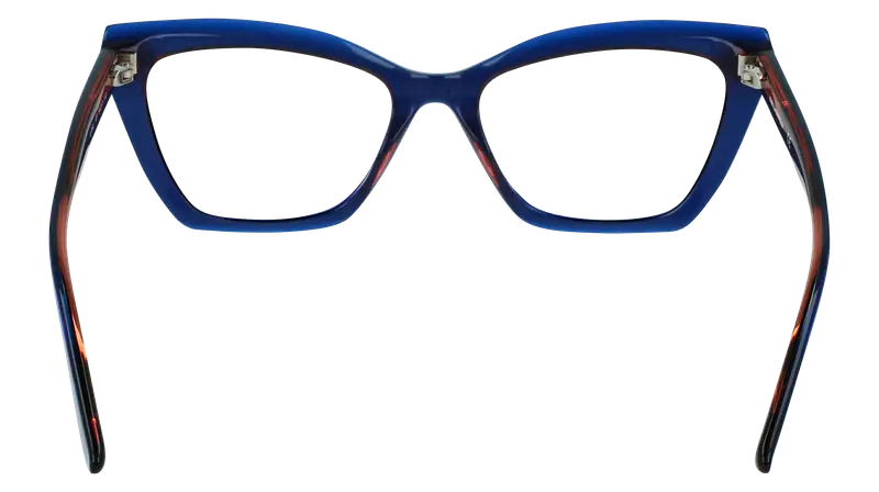 Karl Lagerfeld Donna KL6063 403 Montature da vista Acetato Blu Cat Eye Fotocromatiche Fotocromatiche miniatura 3