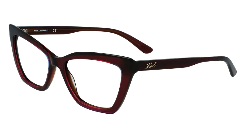 Karl Lagerfeld Donna KL6063 603 Montature da vista Acetato Bordeaux  Cat Eye Normale Fotocromatiche
