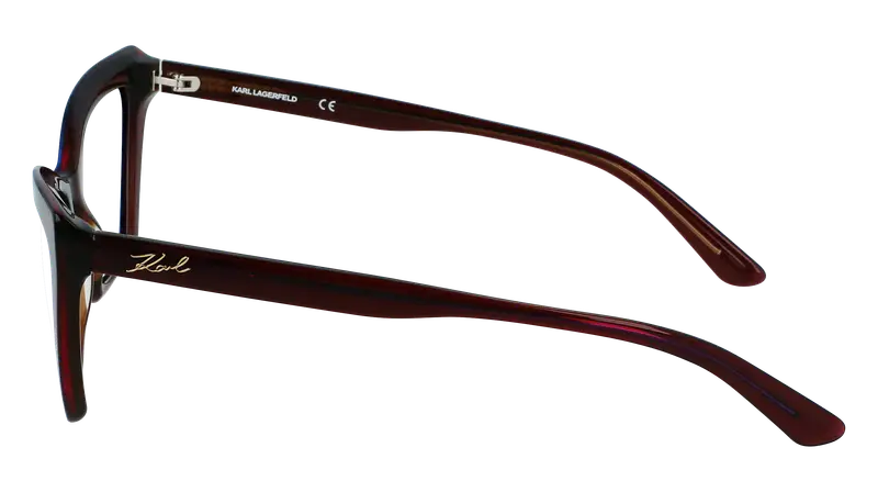Karl Lagerfeld Donna KL6063 603 Montature da vista Acetato Bordeaux Cat Eye Normale Fotocromatiche miniatura 3